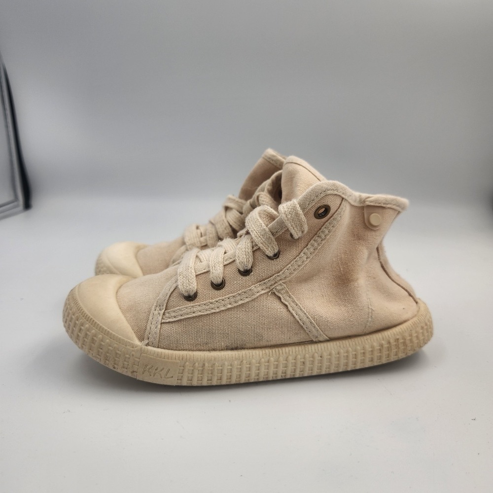 Kkl Kids‎ Hi Top Tan Lace Up Sneakers Size 32